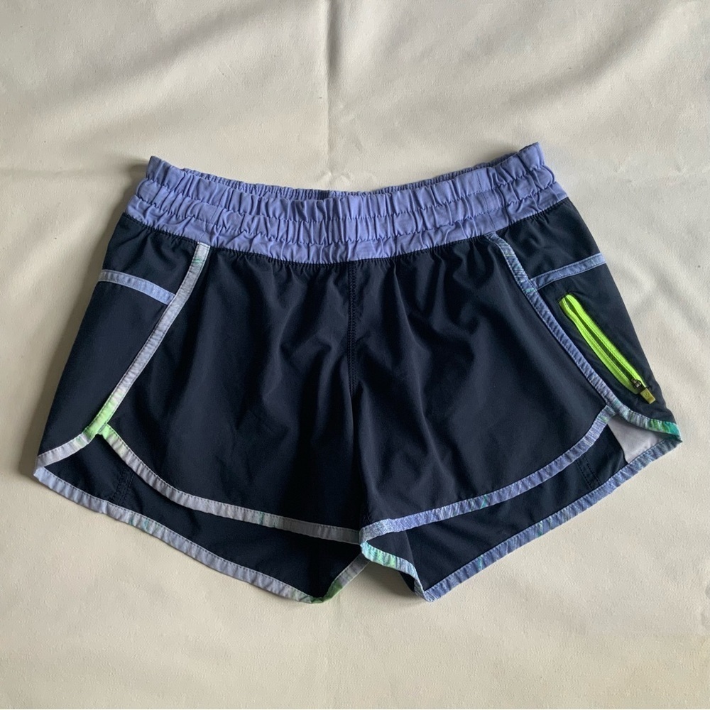 lululemon athletica Women's Athletic Shorts in Navy and Light Blue